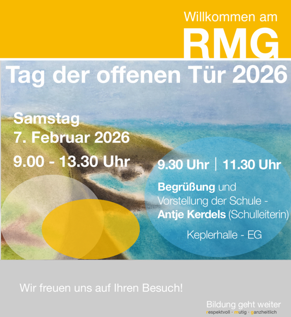 Plakat zum Tag der offenen Tür am RMG